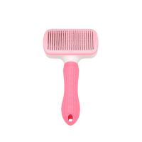 Self Cleaning Slicker Brush for Dogs and Cats Pet Grooming Tool for Dogs and Cats with Medium Long Hair Pink