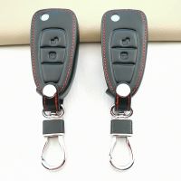 ﹊✺ For Ford Mondeo C-Max S-Max Focus Fiesta Ranger BT50 2011 2012 2013 2014 2015 Leather Car Key Case Cover Shell 2 Buttons Fob