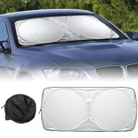 150X70Cm Sedan Hatchback Universal Car Windshield Sun Shade Front Window Visor Cover Sunshade Silver Foil Anti Uv Reflector