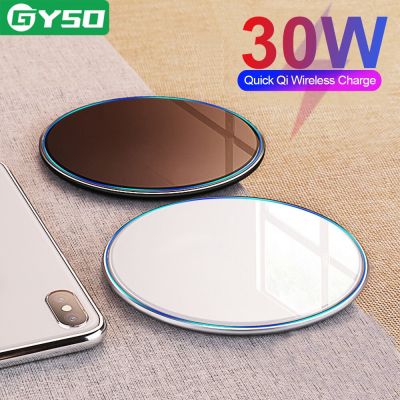 30W Wireless Charger Pad for iPhone 14 13 12 11 Pro Max X 8 Samsung S21 S20 S10 S9 Xiaomi Phone Chargers Induction Fast Charging