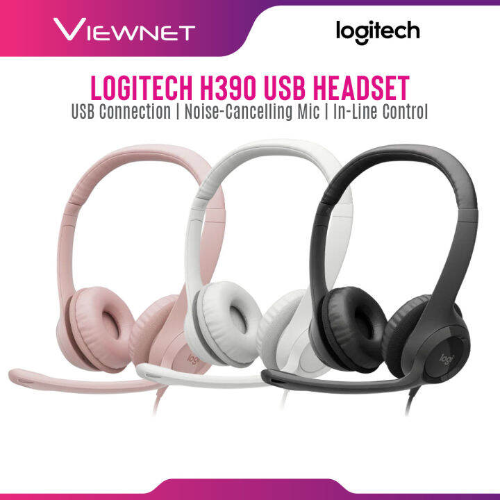 Logitech H390 USB Computer Headset with USB Connection, InLine Control