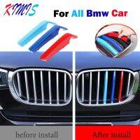 【CW】ABS Car Front Grilles Trim Strips 3D Tricolor Stickers For BMW 1 Series 3 Series 5 Series X1 X2 X3 X4 X5 G30 G20 F48 F07 F20 E39