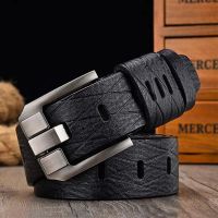 【CW】 [LFMB]Cow Genuine Leather Luxury Strap Male Belts for Men New Large Plus Size100-160cm Vintage Pin Buckle Men Belt High Quality