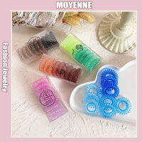 [จัดส่งในกทม]9PC（Box）แฟชั่นเกาหลี ยางรัดผมเกลียว สีน่ารัก ยางรัดผม เครื่องประดับผมแฟชั่น