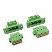 ；‘【；- 1Sets Solder-Free Through-The-Wall Type 2EDGWC-5.08Mm Plug-In Butt Terminal With Flange Fixing Frame 2EDGRKDM-5.08Mm Spring Plug