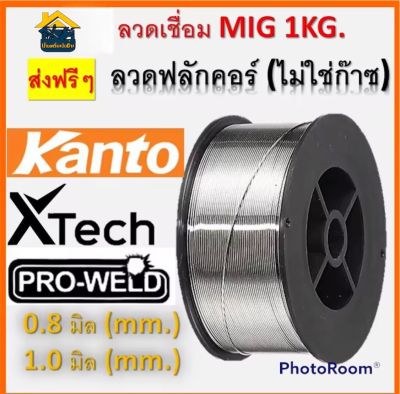 ส่งฟรี ลวดเชื่อมฟลักคอร์ Mig Fluxcore ลวดเชื่อมไม่ใช้แก๊ส ขนาด 0.8 1.0 หนัก1 kg