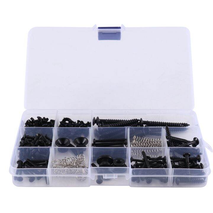 screw-sleeve-box-guitar-bass-guitar-pickguard-screws-cover-plate-screw-accessories-screw-back-buckle-set-262pcs