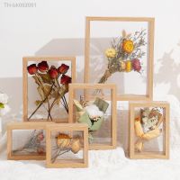 ﹍ Wood Dried Flower Picture Frame Home Decor Transparent Picture Frame