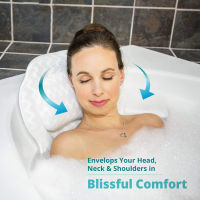 Neck Comfort Bathtub Pillow Suction Cup Air Mesh Head Neck Back Shoulder Support Shower 3D Ventilation SPA Bathtub Pillow