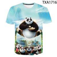 2023 NewFunny Streetwear Kung Fu Panda T เสื้อผู้ชายผู้หญิงอะนิเมะเสื้อฤดูร้อน3D เสื้อยืดพิมพ์แฟชั่น Unisex เสื้อผ้า Tops