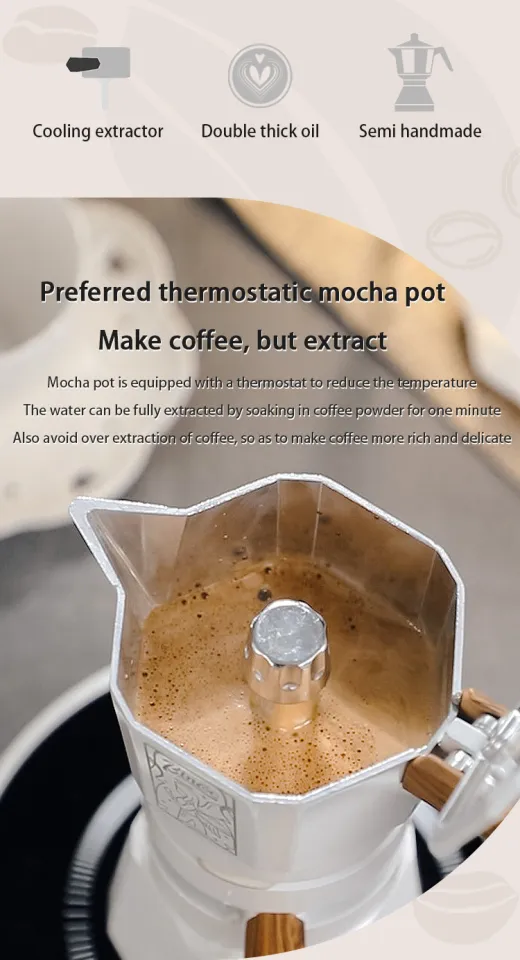 100ml 2 People Moka Pot Constant Temperature Double Valve Coffee