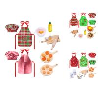 Christmas Elf Doll Clothes Mini Elf Doll Baker Outfit Set Apron Hats Rolling Pin Egg Cookie Tray Mixing Bowl Christmas Elf Accessories For School Award successful