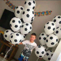 15Pcs 12นิ้วธีมกีฬาฟุตบอล Latex ฮีเลียมบอลลูน Boy Man Father S Birthday Party Decor Air Globos Inflate ลูกฟุตบอล