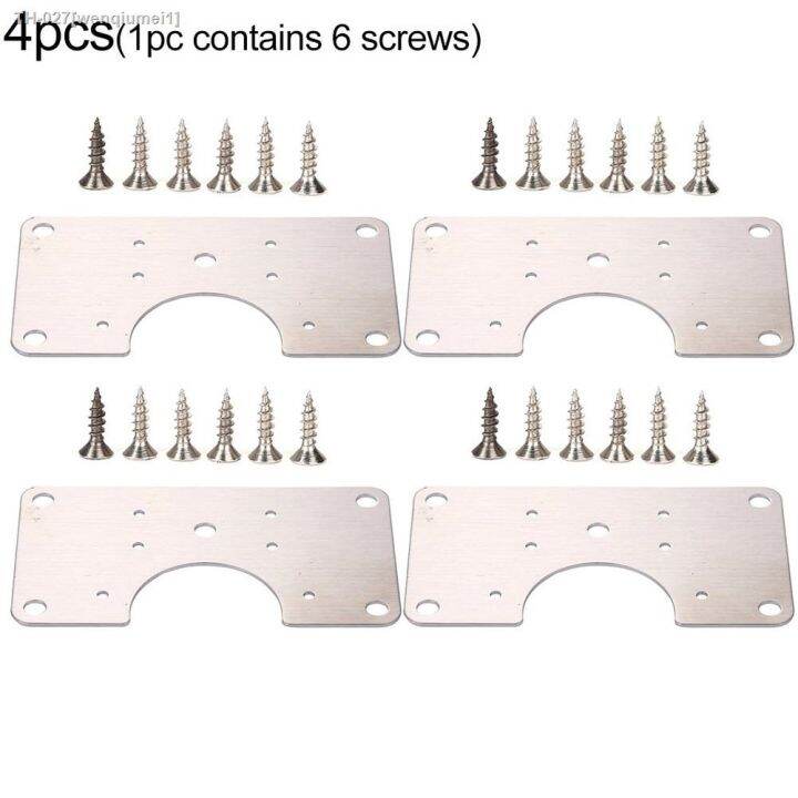 4-10pcs-stainless-steel-hinges-fixing-plate-cabinet-door-repair-installer-kits-kitchen-cupboard-furniture-hardware