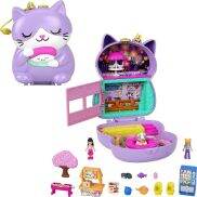Polly Pocket Sushi Shop Cat Compact Playset with 2 Micro Dolls &