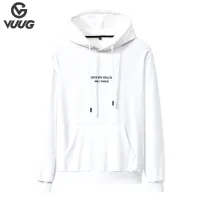 2023 VUUG ผู้ชาย Hooded ฤดูใบไม้ร่วงและ Winter Plus กำมะหยี่หนาสีแดงเสื้อหลวมแนวโน้มฤดูหนาว WARM (XS-5XL)