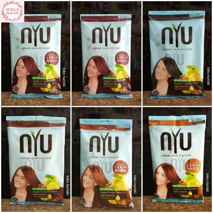 Nyu Creme Hair Colour 2 00 Natural Black Natural Brown Caramel Coppery Brown Burgundy Nyu Pewarna Rambut Murah Promo Terlaris Lazada Indonesia