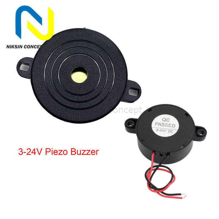 3-24V Piezo Electronic Buzzer Alarm 95DB Continuous Sound 12V (42MM ...