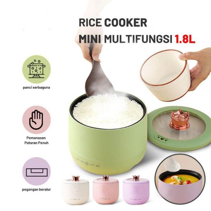 RICE COOKER MINI 1.8L MULTIFUNGSI/PENANAK NASI ANTI LENGKET SERBAGUNA