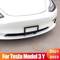 For Tesla Model 3 Y 2021 2022 2023 Model3 M3 Car Front License Plate Frame Free Perforation Aluminum Number Frame Accessories