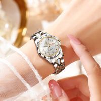 Relogio Feminino 2023นาฬิกาข้อมือผู้หญิงที่หรูหราใหม่สแตนเลสทองนาฬิกาผู้หญิงนาฬิกาข้อมือควอตซ์กันน้ำสำหรับสุภาพสตรีวีแอล