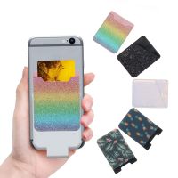 Adhesive Sticker Phone Pocket Stretchy Credit Cards Cell Phone Stick On Card Wallet ID Card Holder Pouch Sleeve Bus Card Case