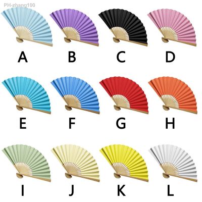 Folding Fan Hand Silk Cloth DIY Chinese Folding Fan Wooden Bamboo Antiquity Folding Fan DIY Calligraphy Painting