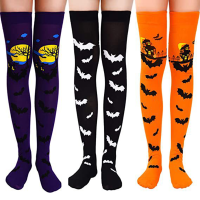 Makeup Costume Stockings Halloween-themed Ankle Socks Halloween Knee-length Socks Spider Web Tights Bat Stockings