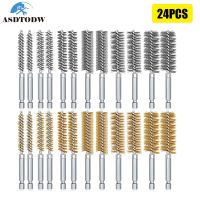 Stainless Steel Drilling Brush Twisted Wire Stainless Steel Cleaning Brushes For Electric Drill Impact Tool Cleaning Rotary Tool Parts Accessories