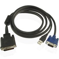 DVI M1-DA 30+5 Pin to 15Pin VGA + USB Projector Cable 1.8M Cables