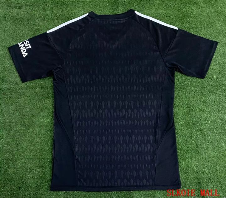 เสื้อเจอร์ซีย์สีดำผู้รักษาประตูอาร์เซนอล23-24เสื้อแข่งฟุตบอลคุณภาพไทยสำหรับผู้ชาย