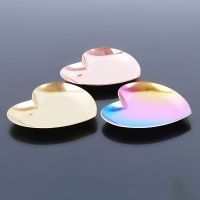 Chloeh Hornbye Shop Valentines Day Simple Creative Mini Heart-shaped Jewelry Plate Ring Necklace Metal Storage Tray Home Fashion Decoration