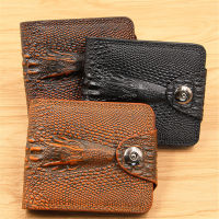 High-quality Mens Wallet Slim Leather Wallet For Men Vintage Style Wallet Mens Short Purse Crocodile Mens Wallet