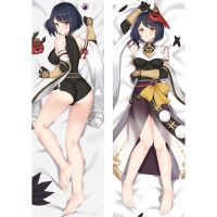 60x180 ซม. Genshin Impact อะนิเมะ Inazuma Kujou Sara Dakimakura ตัวหมอนยาว ปลอกหมอนนุ่ม บ้าน เครื่องนอน