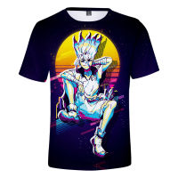 2023ขายร้อน Anime Dr.stone 3D พิมพ์เสื้อยืด Unisex แฟชั่น Harajuku แขนสั้นรอบคอ Streetwear เสื้อยืดขนาดใหญ่