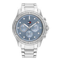 Tommy Hilfiger Dames รุ่น TH1782569 นาฬิกาข้อมือผู้หญิง สายสแตนเลส Silver/Light blue