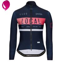 Pedla Women Long Sleeve Cycling Jersey 2021 Mountain Road Bike Jersey MTB Maillot Ciclismo Navy Blue Outdoor Sports Shirt