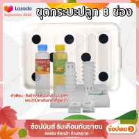 ชุดกระบะปลูก น้ำนิ่ง 8 ช่อง พร้อมปลูก สุดคุ้ม by hydroponicgroup