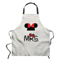 Upetstory Mr. and Mrs. Couples Kitchen Aprons Lovely Cooking Bib Home Cleaning Sleeveless Aprons Love Dachshund Apron 2pcsset