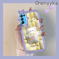 เคส Chenyyka สำหรับ OPPO Reno 5 4G Reno 5 5G Reno5 K Find เคส X3 Lite ลายหมีขาว3D ลายการ์ตูนเคสมือถือซิลิโคนความคิดสร้างสรรค์โปร่งใสเลนส์กล้องถ่ายรูปปิศาจน้อยน่ารักเคสป้องกันเคสใสกันกระแทก