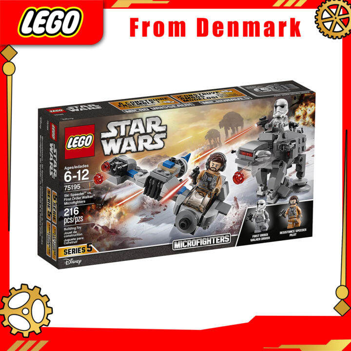 LEGO Star Wars: The Last Jedi Ski Speeder vs. First Order Walker  Microfighters 75195 Building Kit (216 Piece)