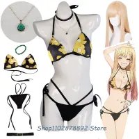 Marine Kitagawa Cosplay Costume Wig Anime My Dress Up Darling Kitagawa Marine Swimwear Beach Bikini Cover Up Swimsuit Sexy Cute