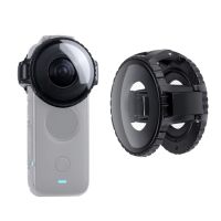 【จัดส่งรวดเร็ว】ฝาครอบแก้วป้องกันที่ป้องกันเลนส์สำหรับ Insta360 X2เดียว