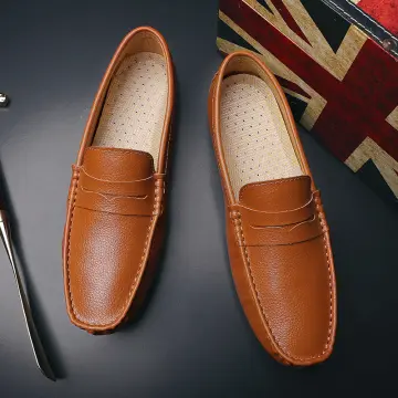 Real leather clearance loafers