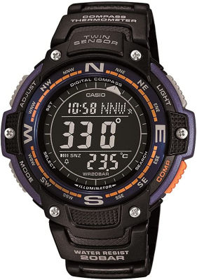 Casio Mens SGW-100-2BCF Twin Sensor Digital Display Quartz Black Watch