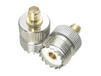 1pcs Sma To Uhf Pl259 So239 Male Plug  Female Jack Rf Coaxial Adapter Connector Test Converter Brass