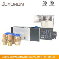 4V210 08 Pneumatic Solenoid Valve Electric Magnetic Valve 5 Way Port 2 Position Gas 12V 24V 220V Port 1/4 quot; Solenoid Valve