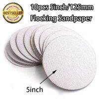 10pcs 5 inch Round Flocking Sandpapers 80#~1000# Sanding Paper Self-adhesive Grinding Machine Polishing Sheet Rotary Accessories Power Sanders