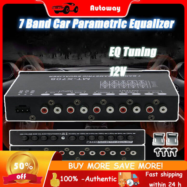 【AutoWay】Car Equalizer 7band Equalizer Car Audio EQ Tuning Crossover