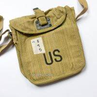 กระเป๋าสะพายผช Vintage Us Bag สีน้ำตาล ขนาด 8x9x5 นิ้ว